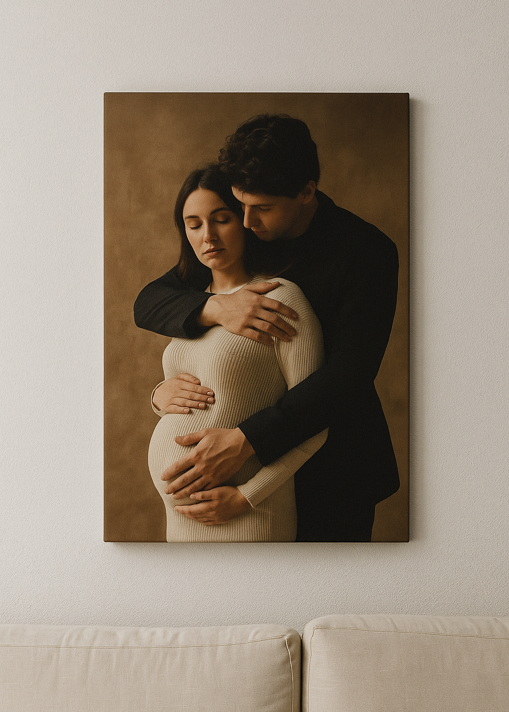 Couple's photo printed on a custom canvas – Nexura