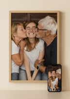 Personalized poster displayed on a wall - Nexura