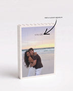 Personalized Memory Brick with a couple's photo, the finished custom gift